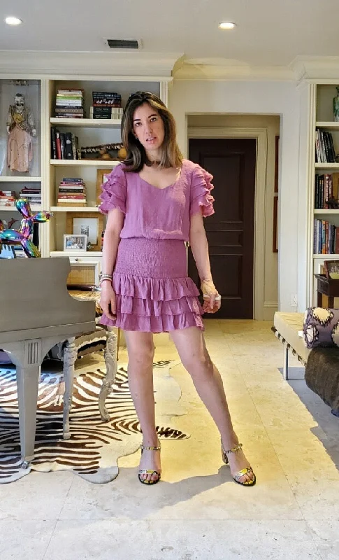LAVENDER RUFFLE DRESS
