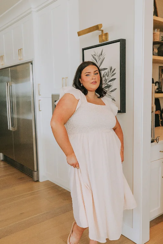 PLUS SIZE - Neutral Glam Dress