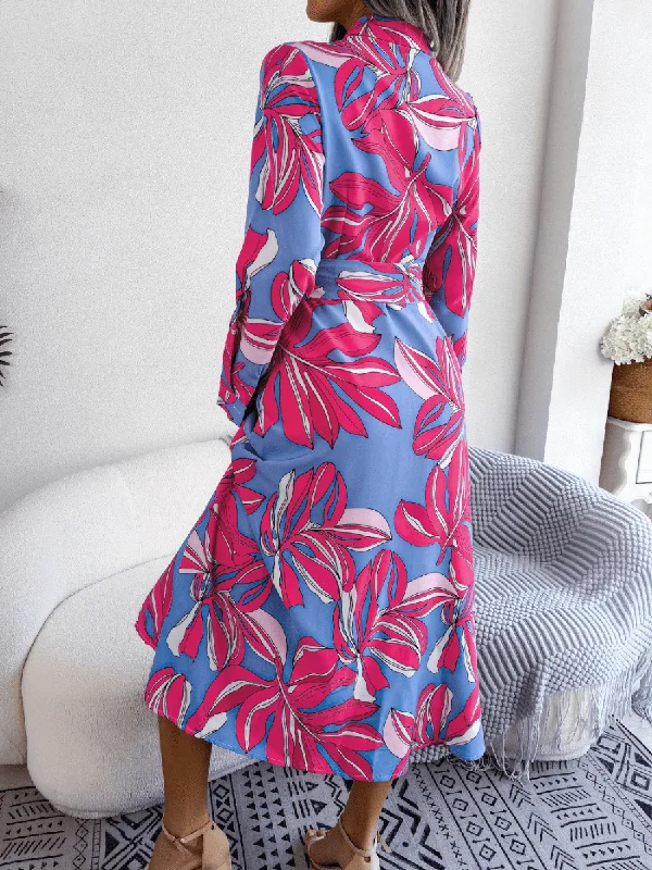 Tropical Leaf Print Dress