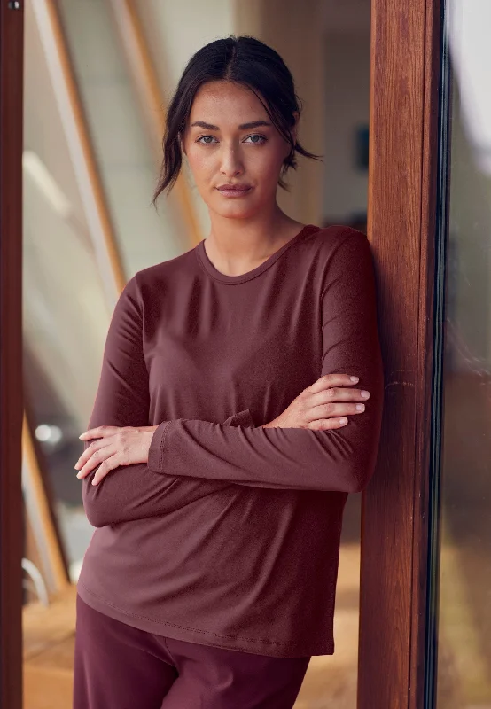 Amanda T-Shirt LS - Zinfandel Elegant Classic Vintage