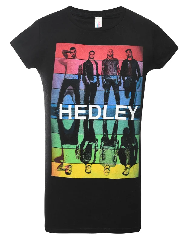 Hedley Band T-shirt - S Plaid T-Shirt Polka Dot Checkered