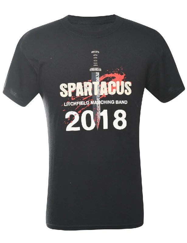 2000s Spartacus Printed T-shirt - M Welt Pockets Slit Pockets Flap Pockets