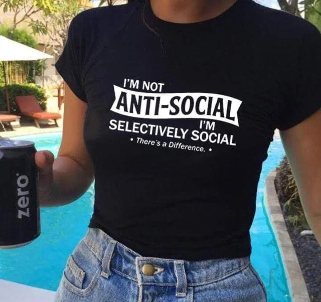 Women Funny Social Distancing T-shirt Female Aesthetic Tumblr Tee Chenille Blend Fleece Blend Nylon Blend Women Funny Social Distancing T-shirt Female Aesthetic Tumblr Tee Chenille Blend Fleece Blend Nylon Blend