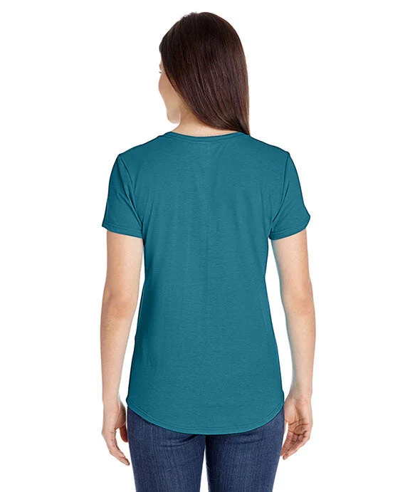 6750L - Gildan Ladies Tri-blend Scoop Neck T-Shirt Polka Dot Checkered Tartan