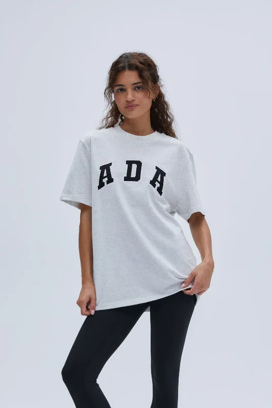 ADA Short Sleeve Oversized T-shirt - Grey Melange Oversized T-Shirt Spandex breathable ADA Short Sleeve Oversized T-shirt - Grey Melange Oversized T-Shirt Spandex breathable