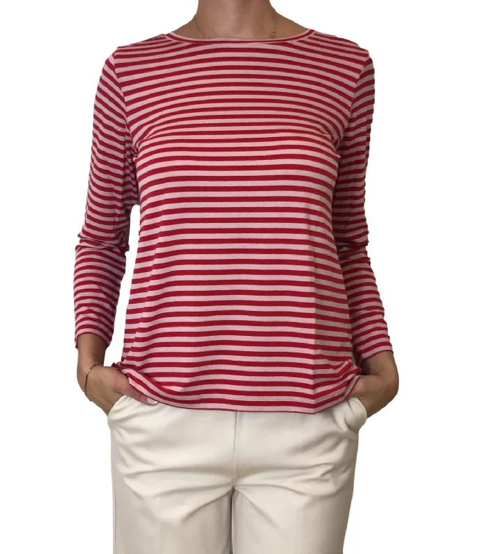 Emme Marella t-shirt POLPO rossa donna Polka Dot Checkered Tartan