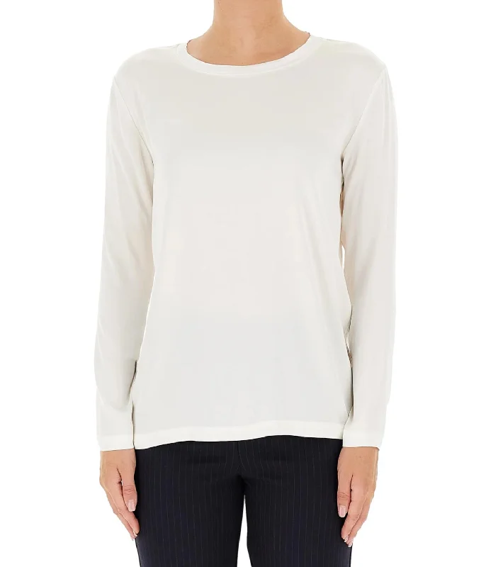 Vicolo t-shirt panna donna Front Pockets Side Pockets Patch Pockets