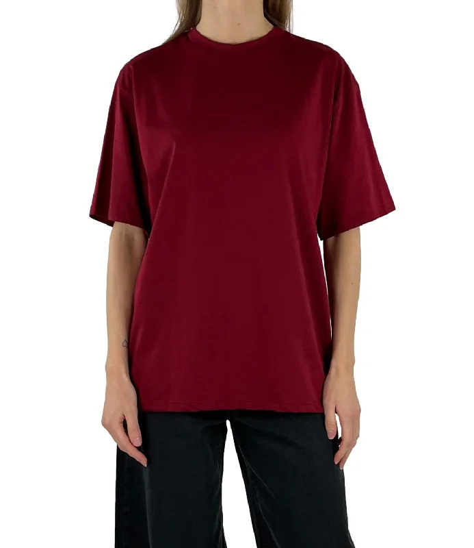 Vicolo t-shirt rossa donna Striped Floral Plaid