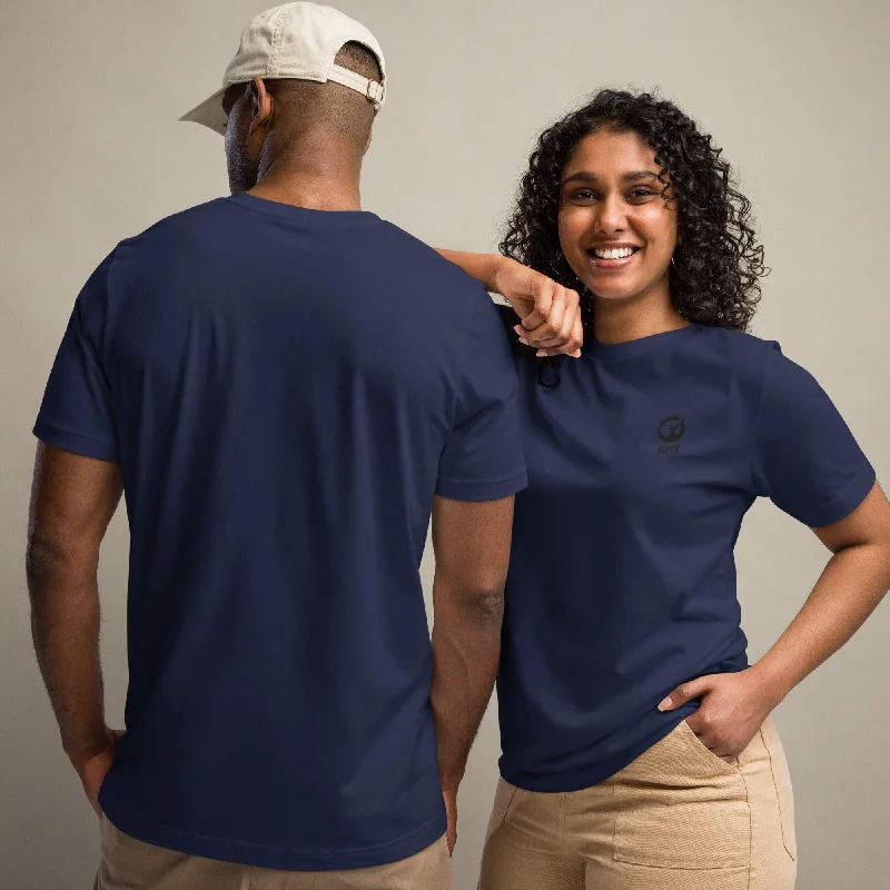 GFIT Logo Ring-Spun Cotton Unisex T-Shirt - Navy Knit Fabric Woven Fabric Fleece Fabric GFIT Logo Ring-Spun Cotton Unisex T-Shirt - Navy Knit Fabric Woven Fabric Fleece Fabric