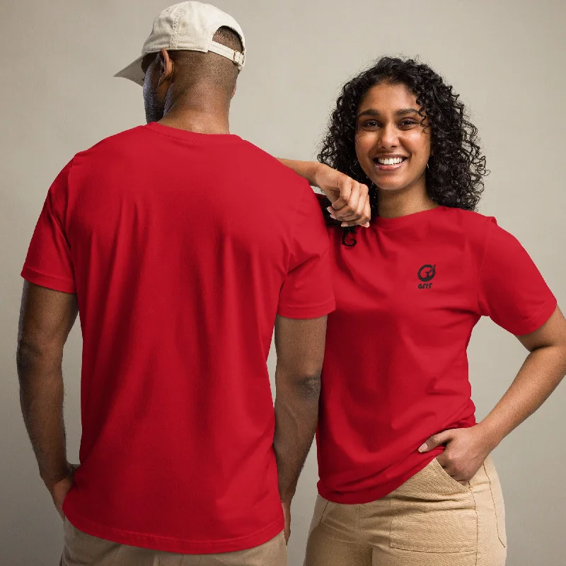 GFIT Logo Ring-Spun Cotton Unisex T-Shirt - Red Chenille Blend Fleece Blend Nylon Blend GFIT Logo Ring-Spun Cotton Unisex T-Shirt - Red Chenille Blend Fleece Blend Nylon Blend