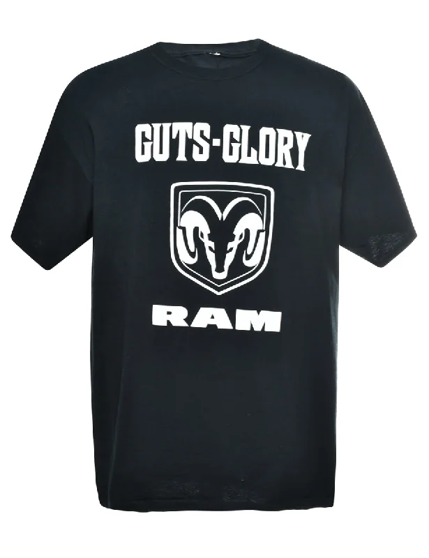 Guts Glory Printed T-shirt - L Houndstooth Herringbone Solid