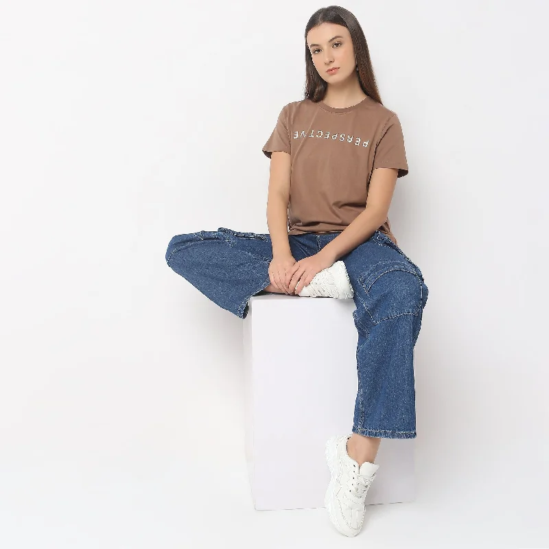 Regular Fit Graphic T-Shirt Striped Floral Plaid