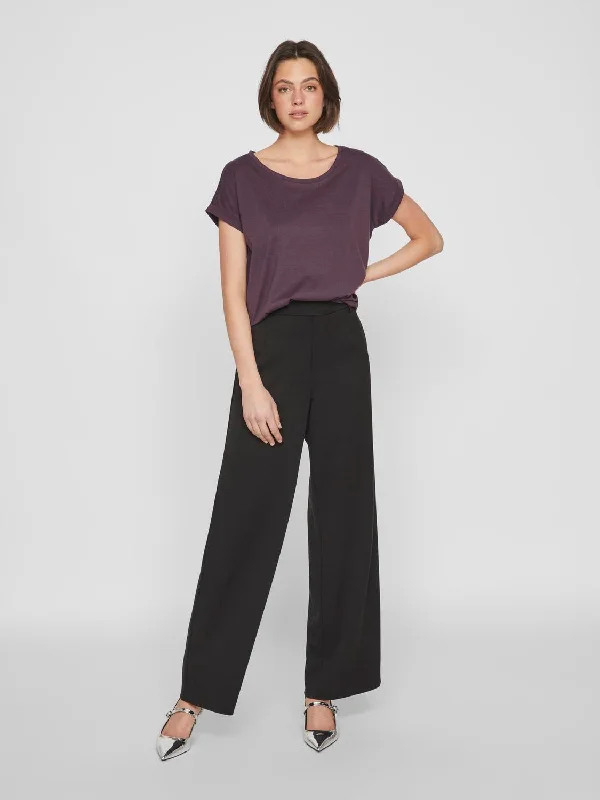 VIDREAMERS T-Shirt - Plum Perfect Denim Fabric Leather Fabric Suede Fabric