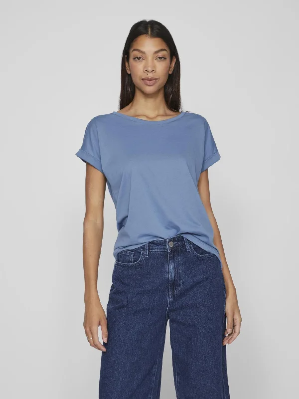 VIDREAMERS T-Shirt - Coronet Blue Mesh Blend Leather Blend Suede Blend