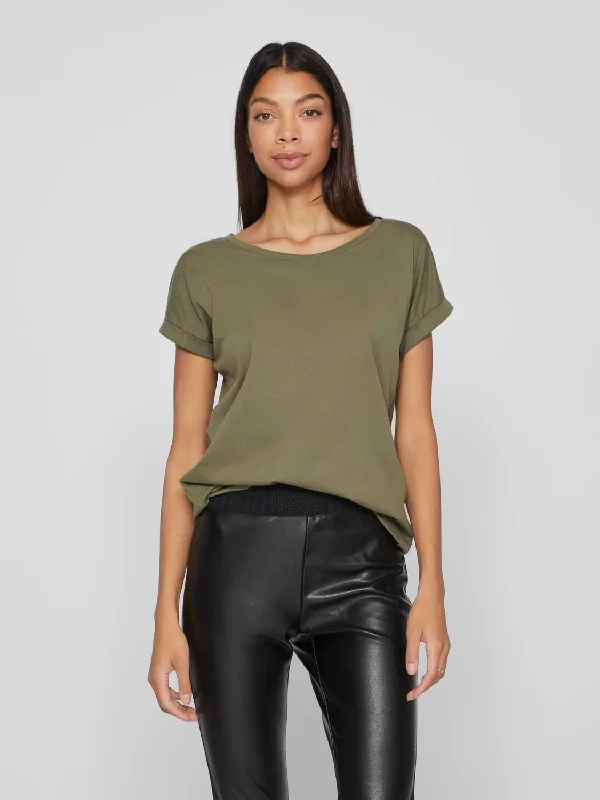VIDREAMERS T-Shirt - Dusty Olive Faux Fur Fabric Real Fur Fabric Shearling Fabric