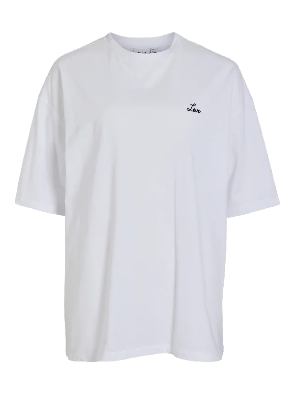 VIASTA T-Shirt - Snow White Collared Crew Neck Turtle Neck