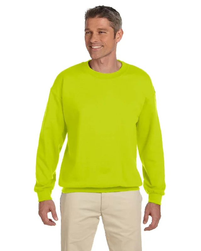 Gildan Lightweight 50/50 Crewneck Sweatshirt | Safety Green Hoodie with Pocket Utility Practical