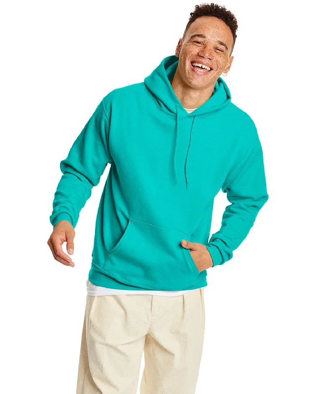 Hanes 50/50 Hoodie Sweatshirt | Athletic Teal Hoodie with Sequins Glamorous Eye-catching