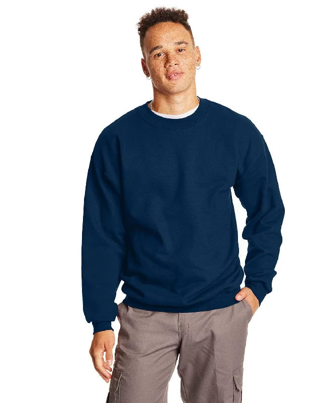 Hanes Ultimate Cotton Crewneck Sweatshirt | Navy Hoodie Sweatshirt Pullover