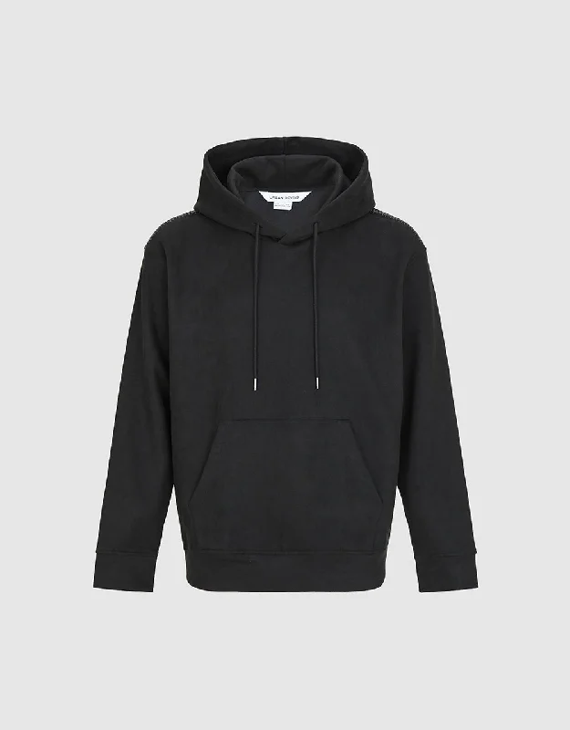 Hooded Crew Neck Sweatshirt Hoodie with Snap Buttons Easy Quick