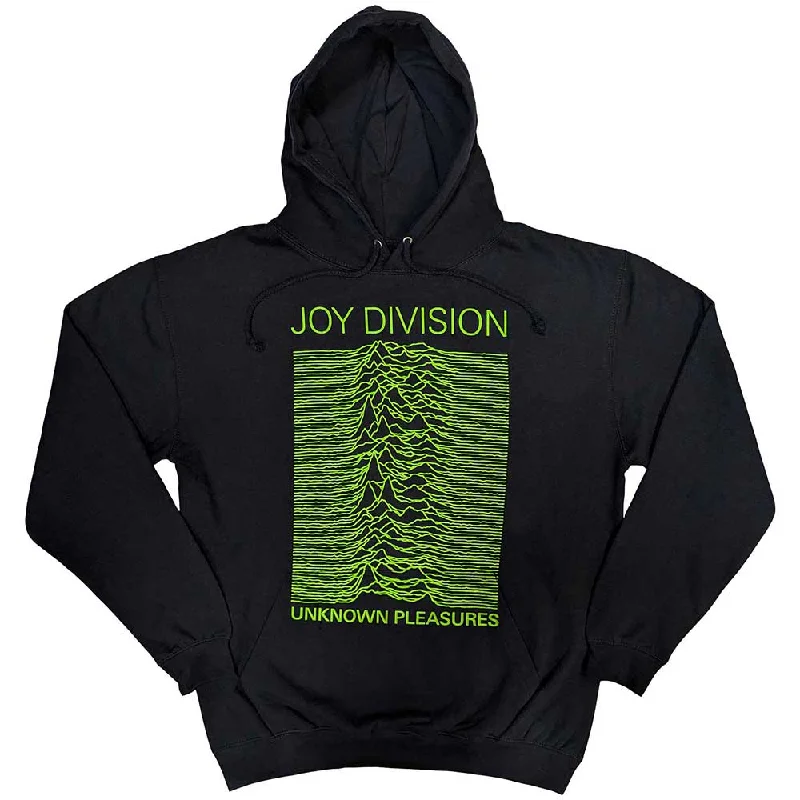 Joy Division | Official Band Hoodie | Unknown Pleasures FP Hoodie with Distressed Vintage Worn Joy Division | Official Band Hoodie | Unknown Pleasures FP Hoodie with Distressed Vintage Worn