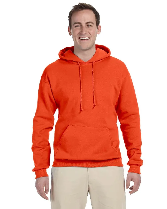Jerzees 50/50 Hooded Sweatshirt | Burnt Orange Hoodie with Lining Warm Insulated