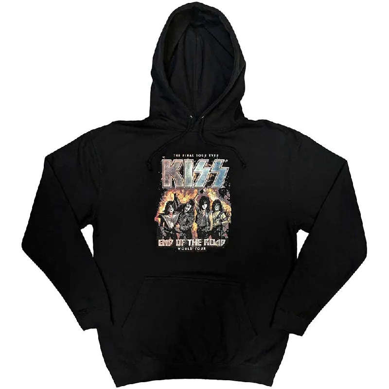 KISS | Official Band Hoodie | End Of The Road Final Tour Hoodie with Contrast Stitching Detailed Premium KISS | Official Band Hoodie | End Of The Road Final Tour Hoodie with Contrast Stitching Detailed Premium