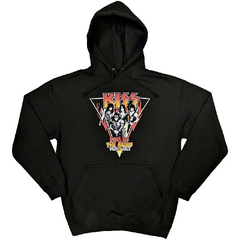 KISS | Official Band Hoodie | Triangle Hoodie with Mesh Breathable Sporty