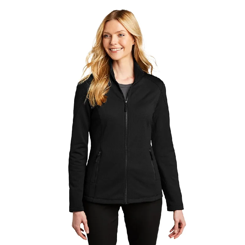 Port Authority L239 Women's Midweight Grid Fleece Jacket with Pockets