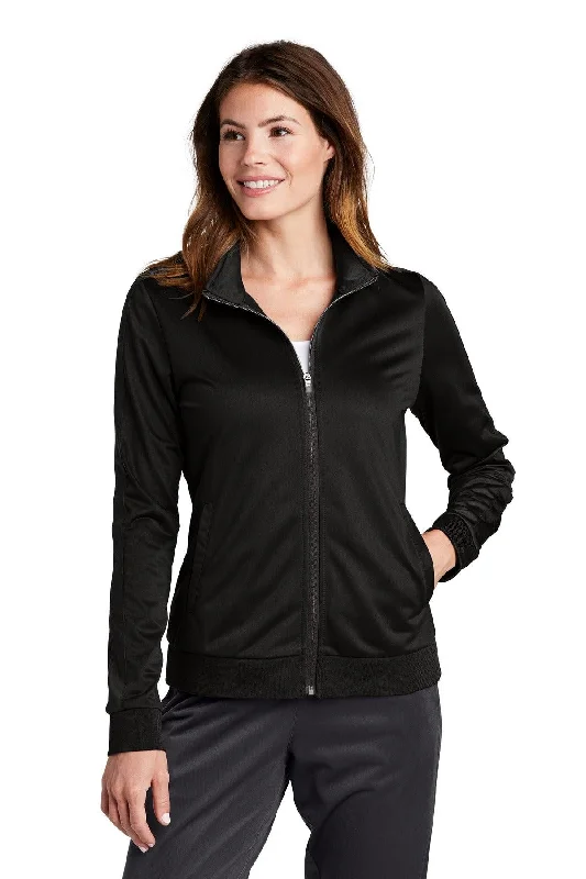 Sport-Tek  Ladies Tricot Sleeve Stripe Track Jacket. LST94