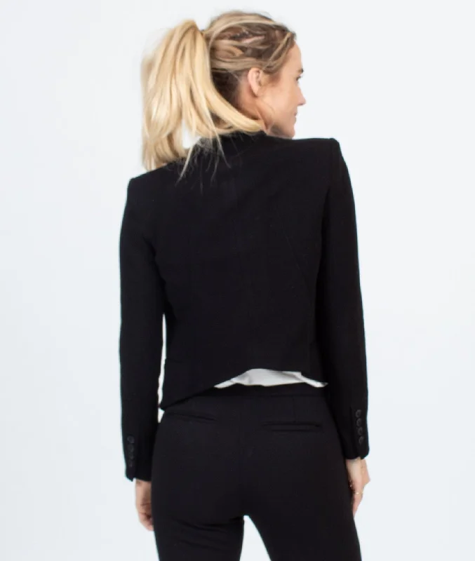 Cropped Tuxedo Blazer Women's Classic Blazer