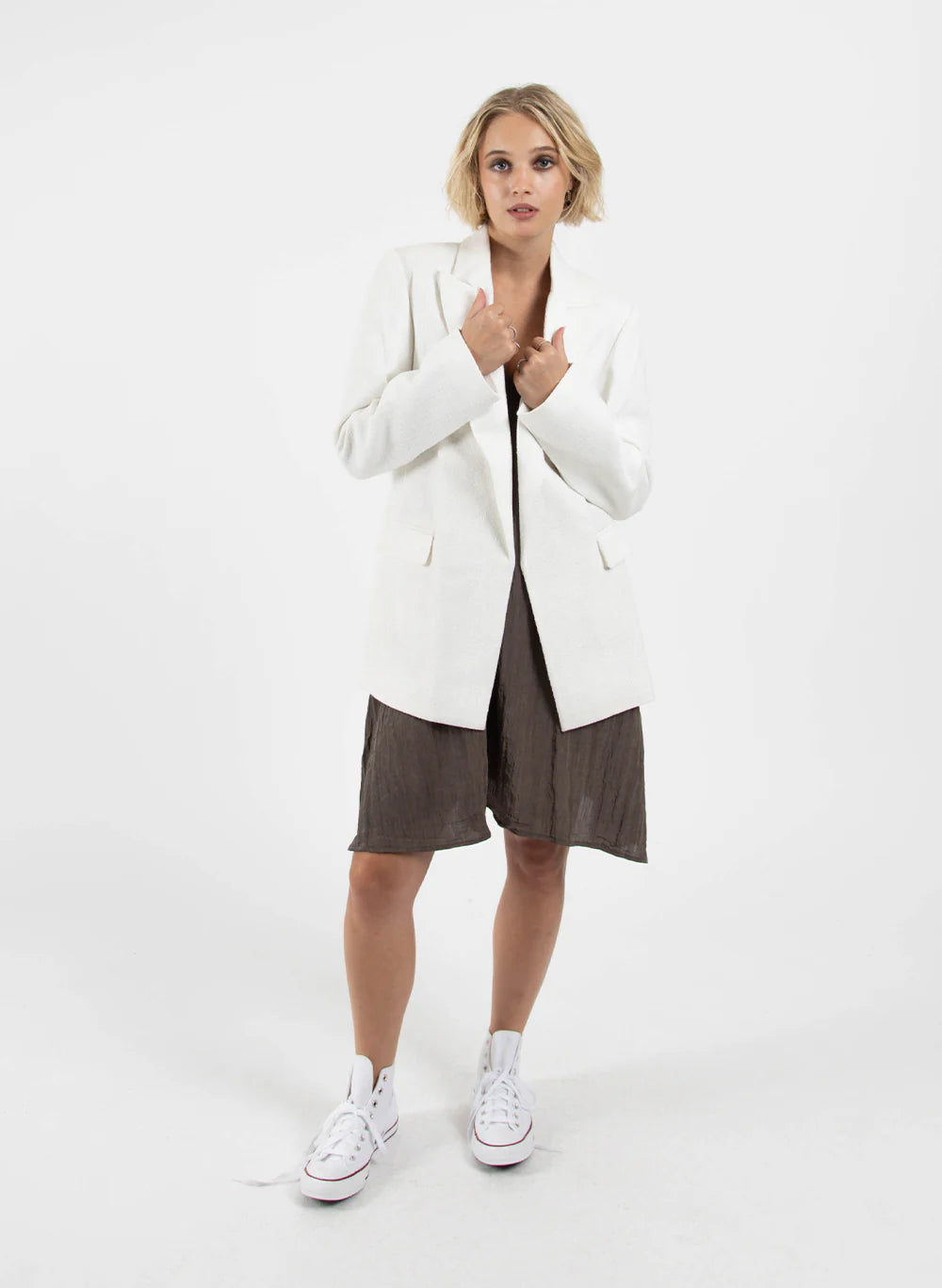 Easy Blazer White Women's Premium Blazer