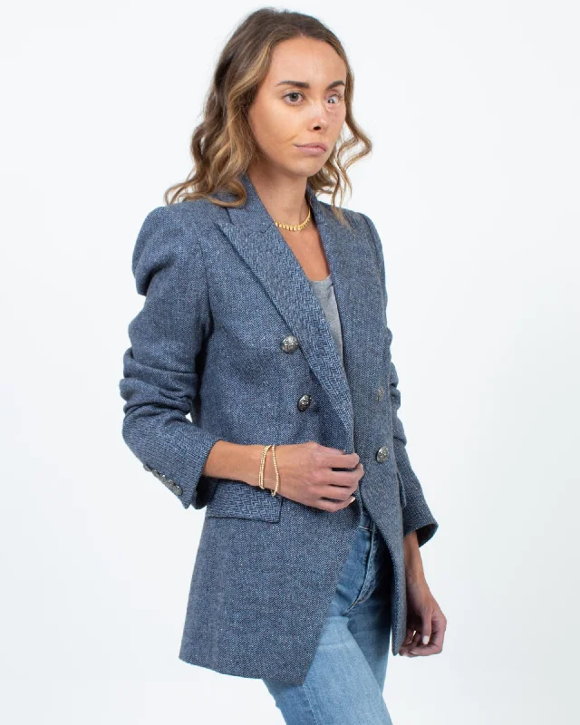 Herringbone Tweed Blazer Women's Travel Jacket