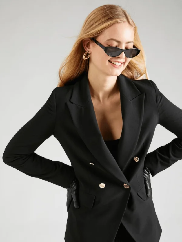 Marella NOTION Double Breasted Blazer In Black 24130411112 Col 005 Women's Trendy Jacket
