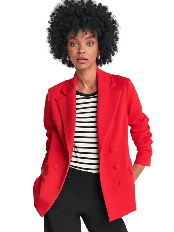 Riani Scuba Heartbeat Red Double Breasted Blazer 371440-8190 Fashion Women's Blazer