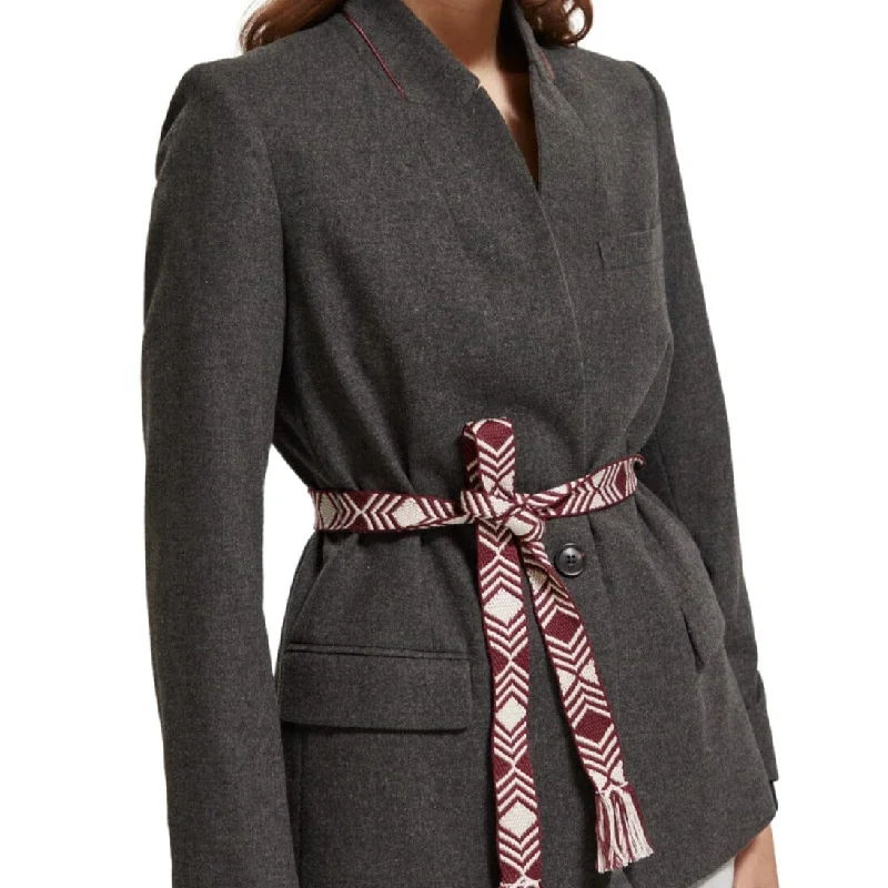 Scotch & Soda Single-breasted wool blazer- Charcoal Melange Women's High-End Blazer