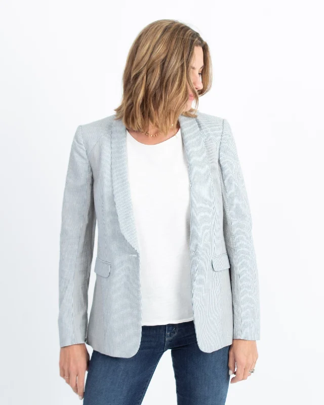 Striped Casual Blazer Women's Elegant Blazer