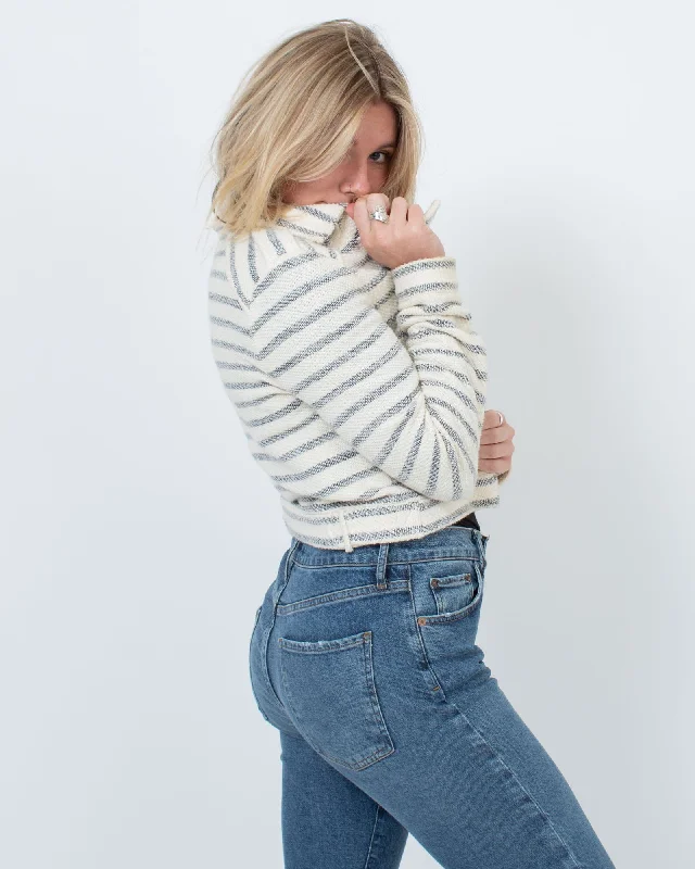 Striped Zip-Up Blazer Women's Designer Suit