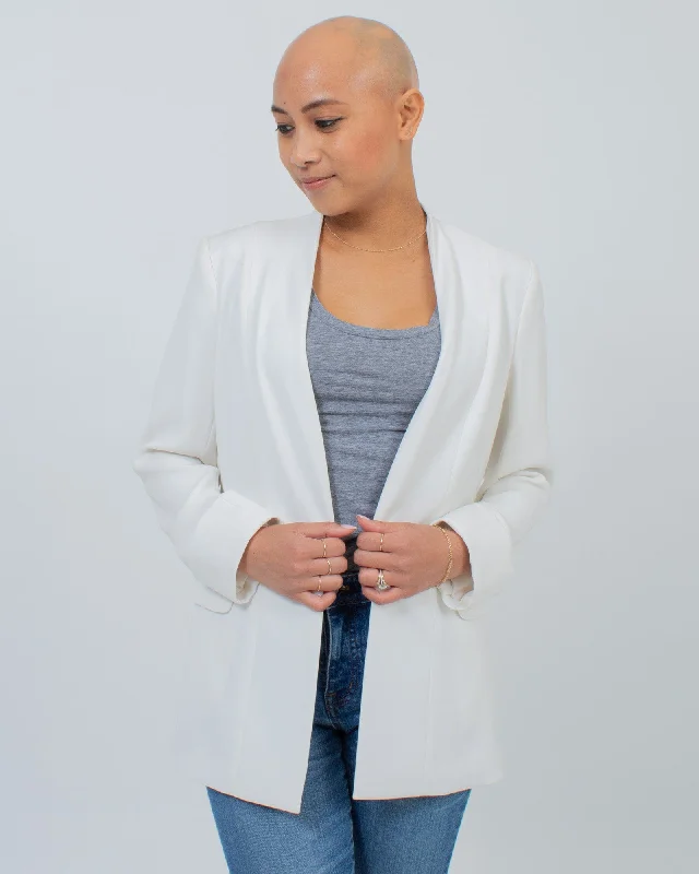 White Open Blazer Women's Casual Suit