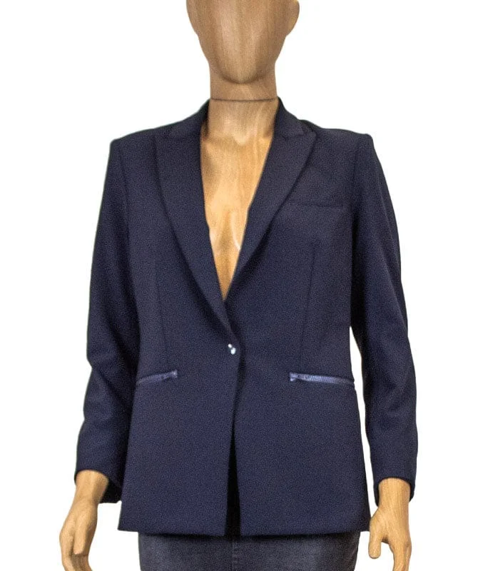 Zipper Pocket Blazer Women's Premium Blazer